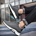 thumbnail image 4 of RURAN Men Elevator Sneakers Invisible Height Increasing 2.4 Inches Taller Elevator Sports Women Mesh Breathable Outdoor Casual Lace up Fashion Shoes, 4 of 6
