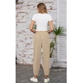 thumbnail image 4 of Asklazy Womens Loose Wide Leg Pants Casual Elastic Waisted Casual Pants with Pockets, 4 of 13