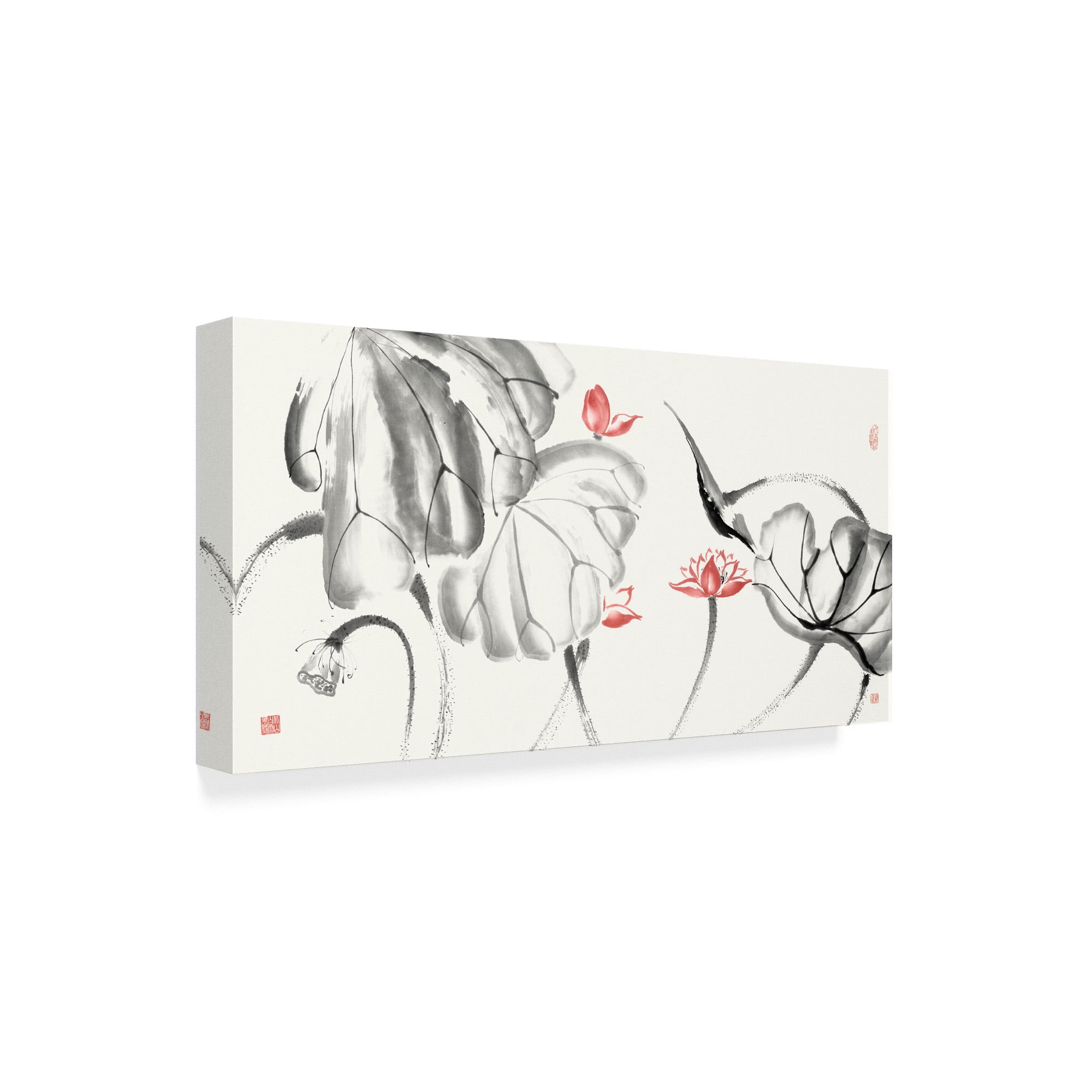 Trademark Fine Art 'Lotus Study with Coral III' Canvas Art by Nan Rae