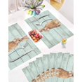 thumbnail image 5 of Easter Placemats Set of 6, Cute Bunny Placemat for Dining Table Decorations, Retro Wood Grain Place Mats, Spring Table Mats for Kitchen Dinner Seasonal Holiday Party Decor, 5 of 6
