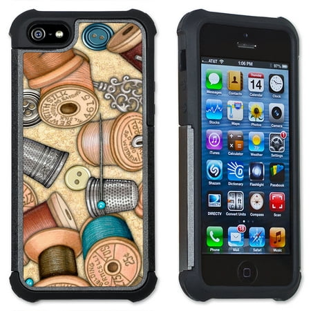 Sewing Box Cushion Corners Apple iPhone 6 Plus / iPhone 6S Plus Cell Phone Case / Cover with Cushioned Corners - Sewing Thread ()