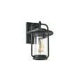 thumbnail image 2 of CHLOE Jeffrey Transitional 1 Light Textured Black Outdoor Wall Sconce 13" Height, 2 of 7