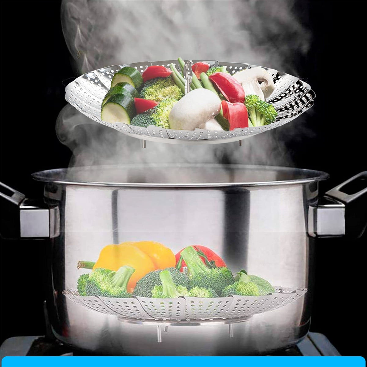 Zulay Kitchen Adjustable Vegetable Steamer Basket, 1 - Harris Teeter