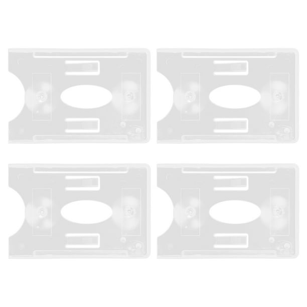 4 Uds. Portatarjetas transparentes para coche, soporte de tarjeta de identificación de plástico, soportes para billetes de estacionamiento para parabrisas de coche, accesorios interiores de coche