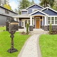 thumbnail image 4 of Costway Retro Cast Aluminum Mailbox Lockable Security Postal Letter Box with Baffle Door Bronze, 4 of 10