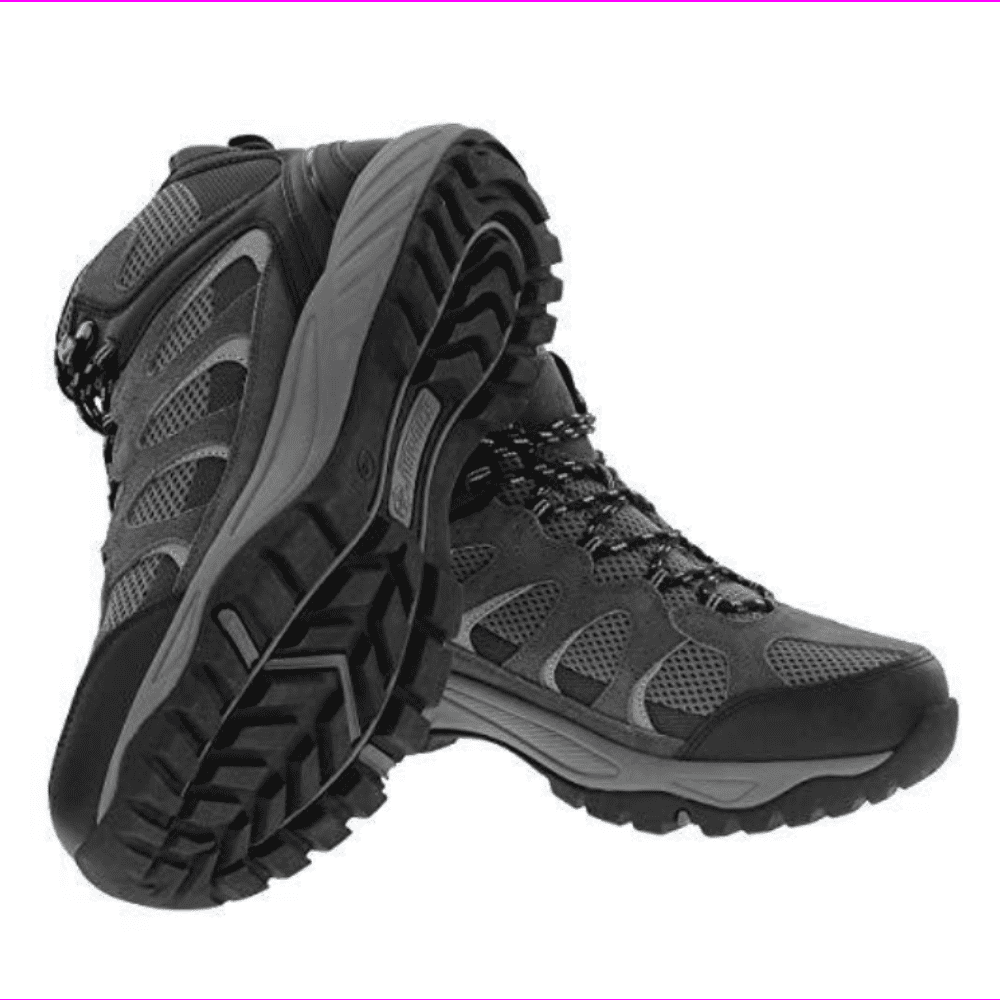 Khombu Bruce Mens Black Synthetic Lace Up Hiking Boots