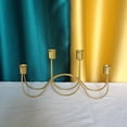 thumbnail image 2 of Candelabro de pilar artesanal, romántico y decorativo para chimenea y sala de estar. Oro alto 4 brazos, 2 of 8