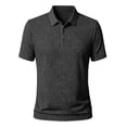 thumbnail image 2 of Mfakffe Golf Shirts for Men Summer Classic Polo Tees Big and Tall Ice Silk Short Sleeve Tshirt Business Collared Top (Black, XL), 2 of 4
