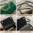 thumbnail image 3 of Cute clutch purse and artificial leather handbag for dating and daily commuting.-green, 3 of 5