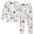 thumbnail image 2 of joogoo Squirrels Cute 2 Piece Long Sleeve Tee and Pants Cotton Pajama Set 4T, 2 of 7