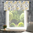 thumbnail image 5 of Yellow Blue Flowers Kitchen Valances for Windows, Watercolor Botanical Floral Plants Bathroom Window Valances 54x18 Inch Rod Pocket Window Treatments Valance Curtains for Living Room Bedroom Decor, 5 of 6