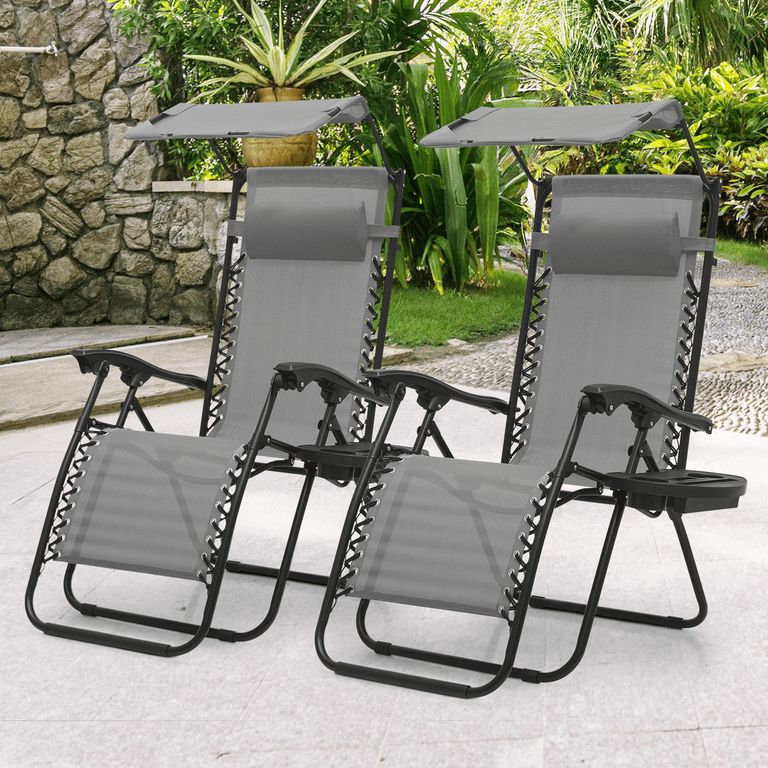 2 zero gravity reclining sun loungers discount