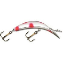 Luhr Jensen Kwikfish Xtreme Non-Rattle Trolling Lure 3 3/8" Silver/Flo Red Dot