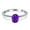 Natural Amethyst, variant on Natural Amethyst Size-5 Minimalist Oval Cathedral Solitaire Ring Wedding Engagement Rings For Women 925 Sterling Silver Gifts For Her