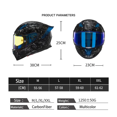 thumbnail image 5 of Casco de motocicleta Harley de fibra de carbono 12K retro superligero de Street Trend, con certificación DOT de EE. UU., medio casco de verano, 5 of 5