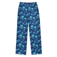 thumbnail image 2 of Wobogo Blue Skull Flower Long Pajama Pants Bottoms Soft Sleepwear with Pockets, 2 of 9