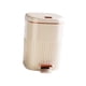 thumbnail image 1 of Contenedor de basura con pedal, bote de basura rectangular, bote de basura para baño Dorado Blanco 15L, 1 of 9