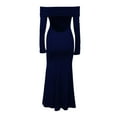 thumbnail image 5 of Perfectbot Women's Off-The-Shoulder Bodycon Maxi Dress, Long Sleeve Ruched Formal Wedding Guest Party Dress, 5 of 8