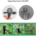 thumbnail image 2 of 25 Pcs Drip Irrigation Emitters, Adjustable Flow 0-18 GPH Drippers with Stake, 360 Degree Head, Micro for Garden Patio Lawn Flower Bed, 2 of 4