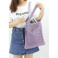 thumbnail image 2 of Kukuzhu Hobo Bag for Women Wool Woven Hollow Handbag Shoulder Bag Top Handle Bag Purse Travel Beach Mesh Bag Totes, 2 of 7