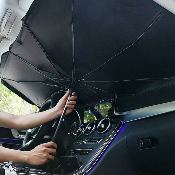 Parapluie pare-soleil pliable pour pare-brise de voiture - 125 x 76 cm 