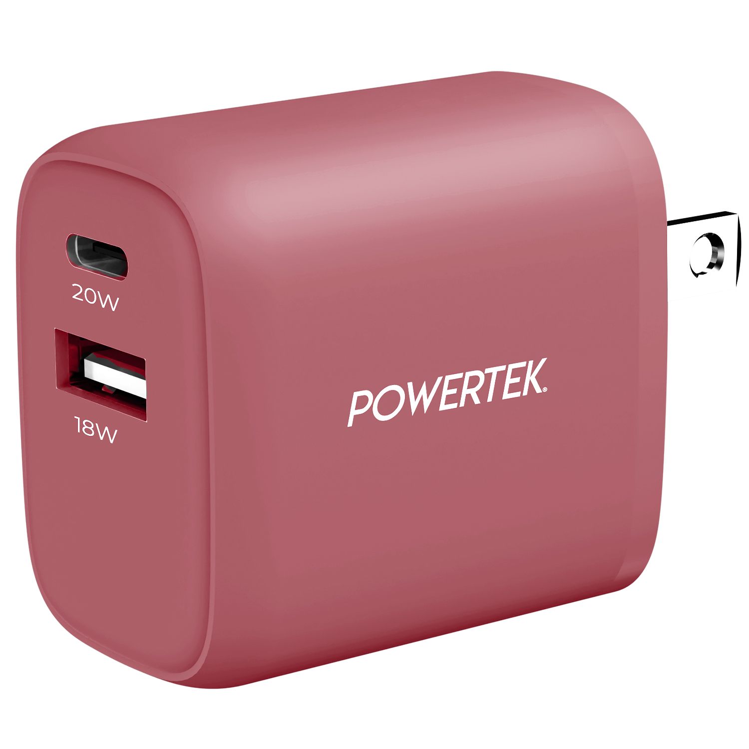 Liquipel Powertek Premium Braided 20W A/C Combo Charger - Pink