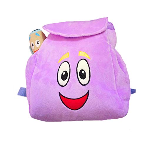 Dora Explorer Backpack Rescue Bag Purple Plush Doll Bag.