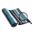 thumbnail image 6 of Better Trends 2 Piece Bathroom Rug Set 100% Polyester Soft Water Absorbent Non Slip Bath Mat Machine Washable Rug Griffie Collection - Blue, 6 of 6