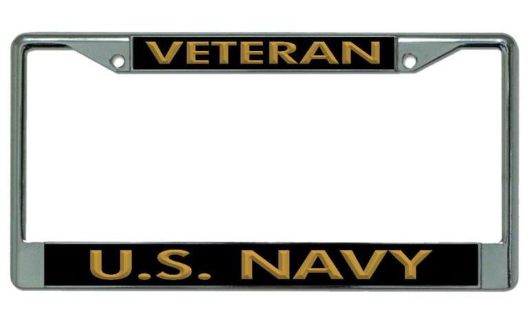 Navy Veteran License Plate Automotive .40 Alum Hi-Quality Full Color 