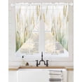 thumbnail image 2 of Vintage Green Leaf Swag Valances for Windows, Spring Country Watercolor Plant Rod Pocket Sheer Valances for Large Windows, Swag Toppers Light Filtering for Kitchen Living Room 2 Panels 36''x63'', 2 of 6