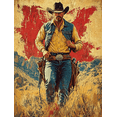 thumbnail image 1 of Qisvanset 12x16 Inch Western Cowboy Bible Verse Canvas Wall Art, Vintage Praise Theme Art Housewarming Home Gift, 1 of 8