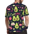 thumbnail image 2 of Wukai Avocado Love Print Men's Short-Sleeved Mesh T-Shirt,Quick-Dry Short Sleeve Workout T-Shirt-6X-Large, 2 of 8