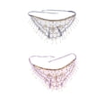 thumbnail image 3 of 2 Lady Belly Dance Beaded Sequin Face Accesorio para Disfraz de Halloween jinwen Cara de malla de vientre, 3 of 7