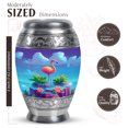 thumbnail image 2 of JAGASY Pink Flamingo Tiny Urn for Ashes Adult Male, Purple Keepsake Small Urns for Human Ashes for Women, Pink Flower & Cloudy Sky Decorative Urns for Daughter, Cremation Urn for Son, (3 Inch), 2 of 7