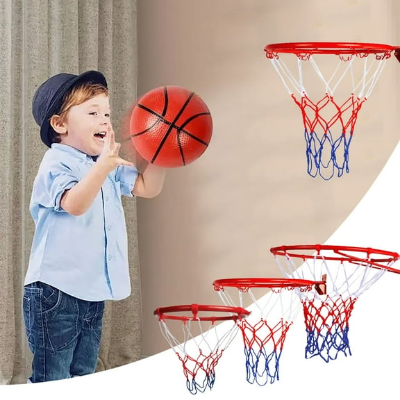 Outdoor Toys Basketball Rim Replacement Steel Portable Hoop with Heavy Duty Net for Indoor and Outdoor Use