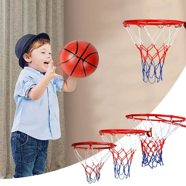 Remplacement de Jante de Basketball pour Sports Extérieurs avec Arceau et Filet en Acier Portatifs – Arceau de Basketball Suspendu Robuste pour Usage Intérieur et Extérieur, Comprend des Vis