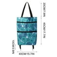 thumbnail image 3 of BVXEEP Reusable Grocery Bags, Foldable Shopping Trolley Soft Fabric Shopping Trolley with Folding Wheels Strength Saving Reusable Shopping Bag for Shopping or Travel, 3 of 4