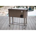 thumbnail image 4 of Permasteel 80 Qt Outdoor Wicker Cooler – Rolling Patio Cooler - 110 Cans - Brown, 4 of 7