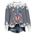 thumbnail image 6 of Towmus Christmas Sweatshirts for Women Crewneck Fall Pullover Tops Loose Fit Reindeer Printed Graphic Sweatshirts, 6 of 7
