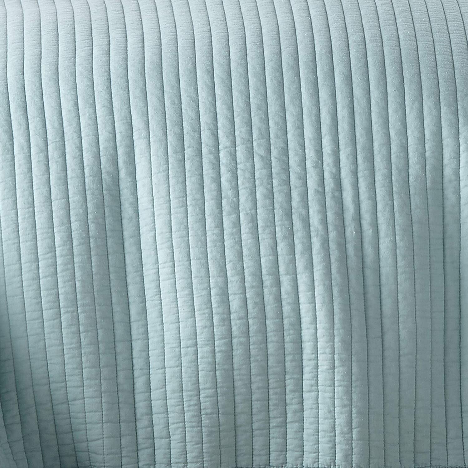 Levtex Home - Pom Pom Quilt - Twin Quilt - Blue Haze - Teal Green - Quilt (68x86in.) - Reversible - Cotton Fabric