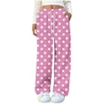 thumbnail image 6 of Yokua Women's Flannel Printed Fleece Pajama Pants Drawstring Comfortable Casual Pants with Pockets, 6 of 7