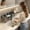 Black, variant on U Shaped Faucet Shelf Wall Mounted Bathroom Caddy Carbonsteel Organizer Rack For Kitchen Sink Area Over Faucet(Black-50Cm)