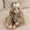 thumbnail image 2 of Cethrio Boys Fleece Jumpsuits, Winter Cosplay Long Sleeve Warm One-piece Pajamas Khaki Size 5-6T, 2 of 8