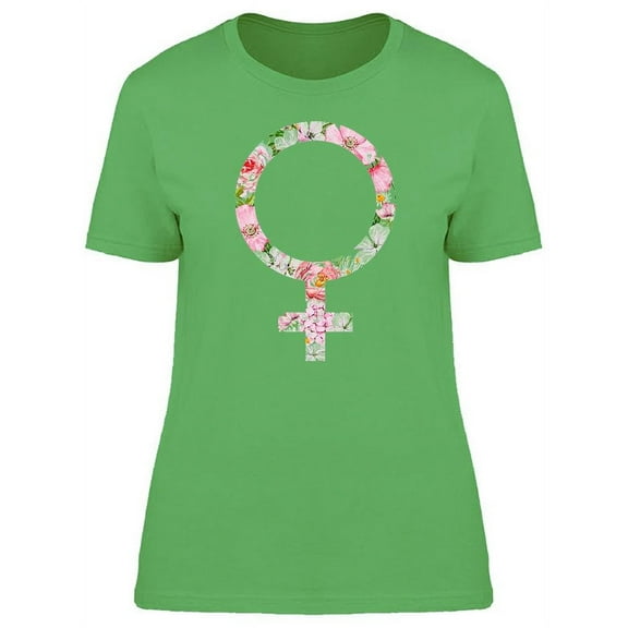 Fem Sign Made Of Flowers T-Shirt Women -Image by Shutterstock, Female Large