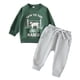thumbnail image 1 of Gibobby Conjunto de ropa para bebé y niño Camisetas y pantalones con estampado de manga larga para niños pequeños, conjunto y trajes de 2 piezas para niños(Verde,12-18 Meses), 1 of 5