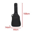 thumbnail image 4 of Toystoory Bolso ajustable para guitarra acústica con correa para el hombro y múltiples bolsillos estilo mochila Almacenamiento y organización del hogar Negro 44x14x108cm, 4 of 6