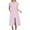 Pink, variant on Up to 30% off Summer Dress, Women's Solid Color Zipper Front Fold V-neck Elegant And Comfortable Midi Dress With Pocket(White,S)