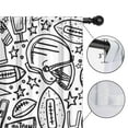 thumbnail image 4 of Blackout Kids Curtains,Black White Football Elements Pattern Childrens Insulated Curtains Set Of 2,Bedroom Essentials,Toddler Room Decor 42"x84", 4 of 5