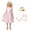 SET B, variant on Girls Pink Plaid Costume Princess Dress Movie Doll Cosplay Birthday Outfit, 4-8Y