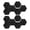Black, variant on NEXAVKPR Set of 12 Soundproof Foam Tiles Self Adhesive Wall Panel Polyester Texture